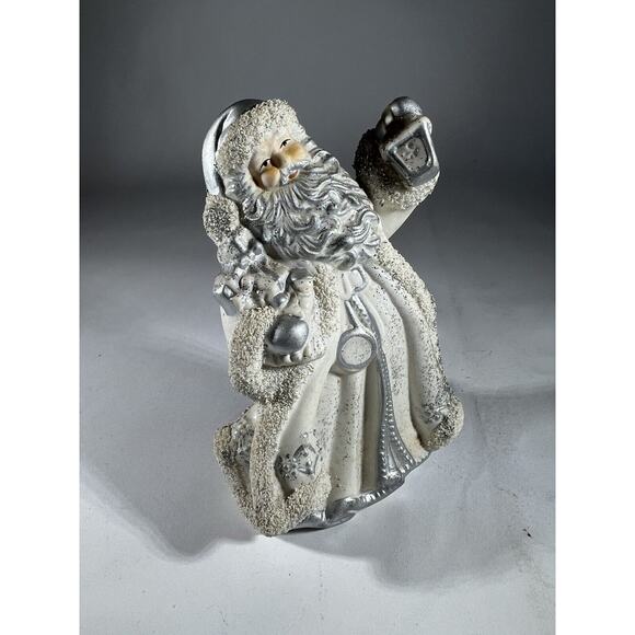 Vintage Christmas Santa Claus Victorian K’s Collection White Silver Figurine - Picture 11 of 16